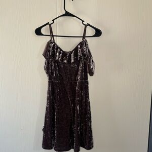 Velvet Off-Shoulder Dress